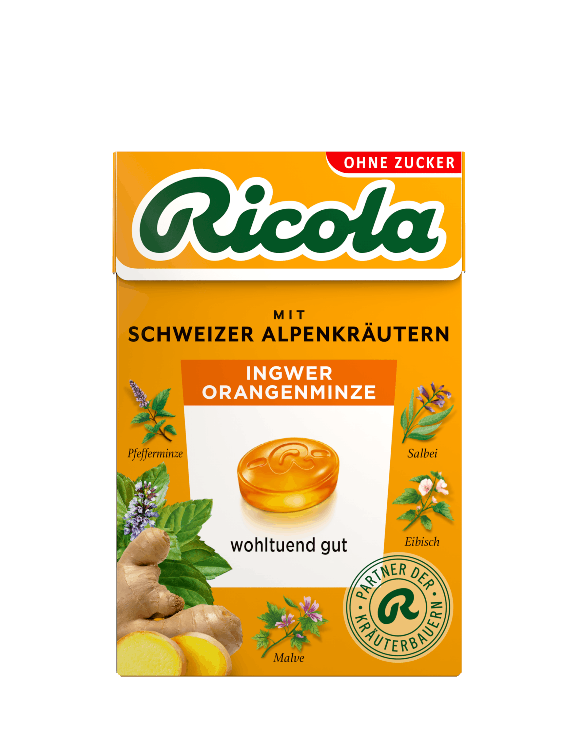 Schachtel mit Ingwer-Orangen-Minze