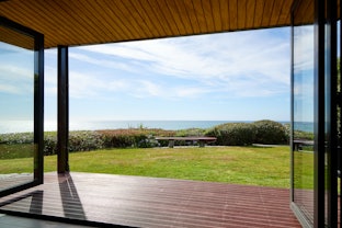 French doors + deck hapuku