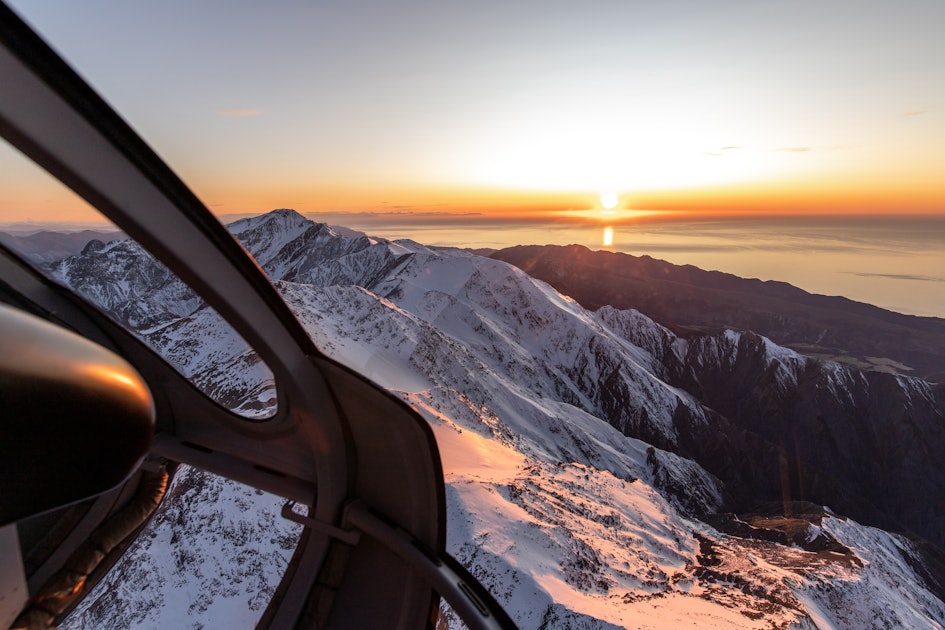 View of Kaikoura ranges from Helicopter