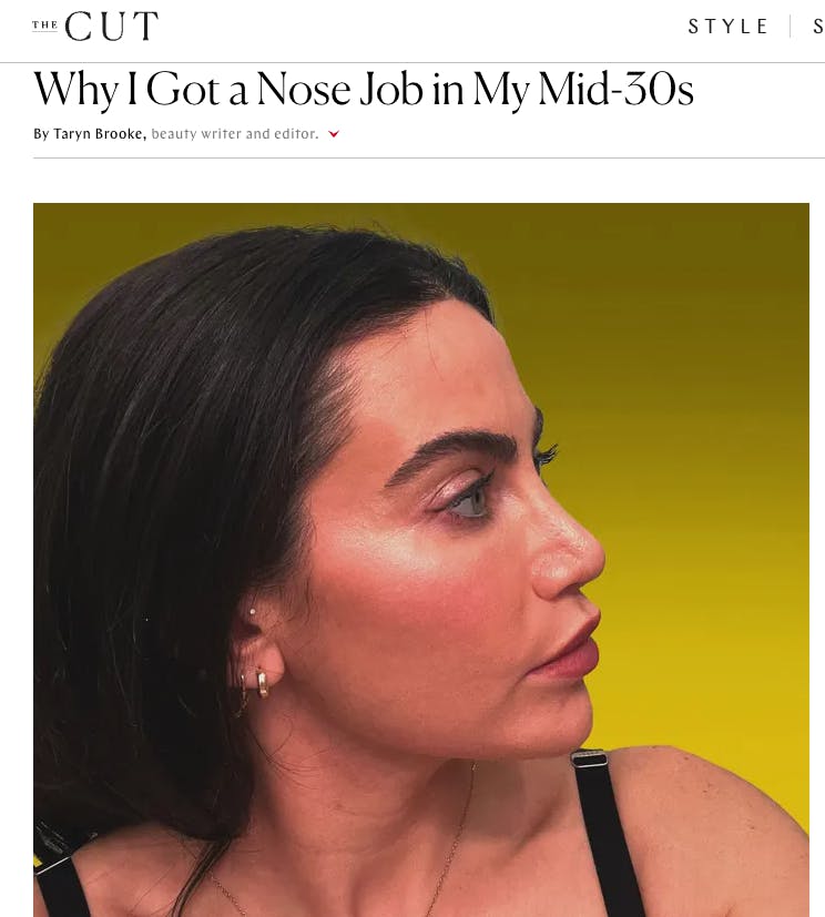 Why I Got a Nose Job in My Mid-30s