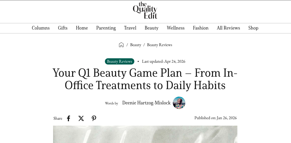 The Quality Edit article