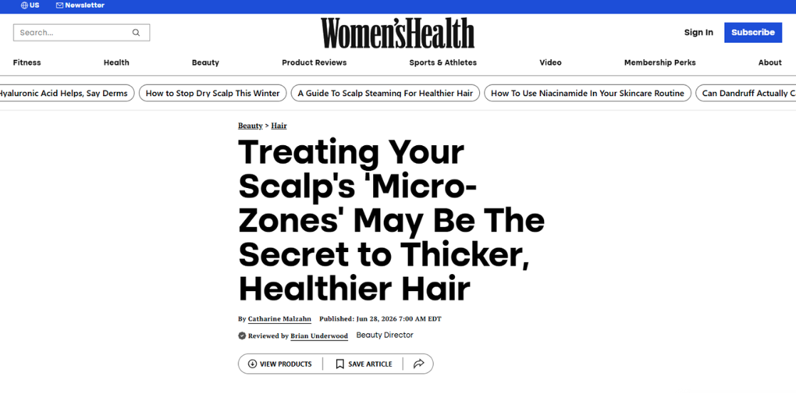 Women's Health article