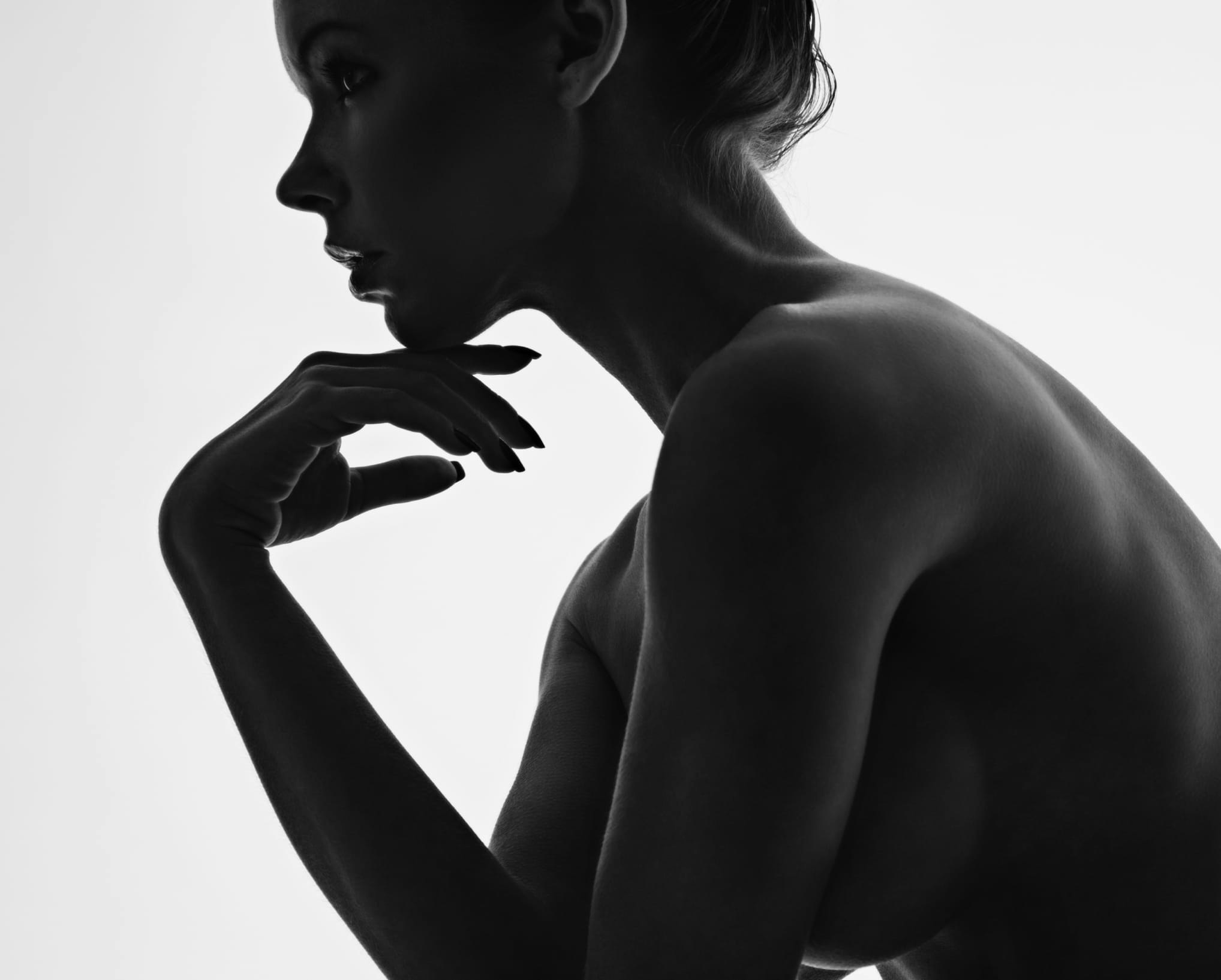 woman's side profile