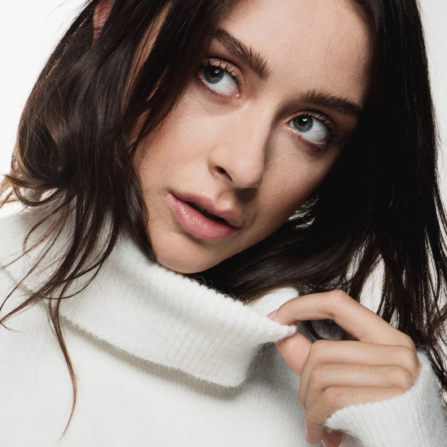 Woman in a turtle neck