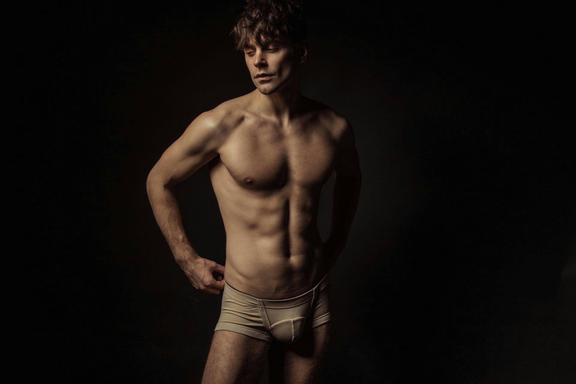 fit man in underwear