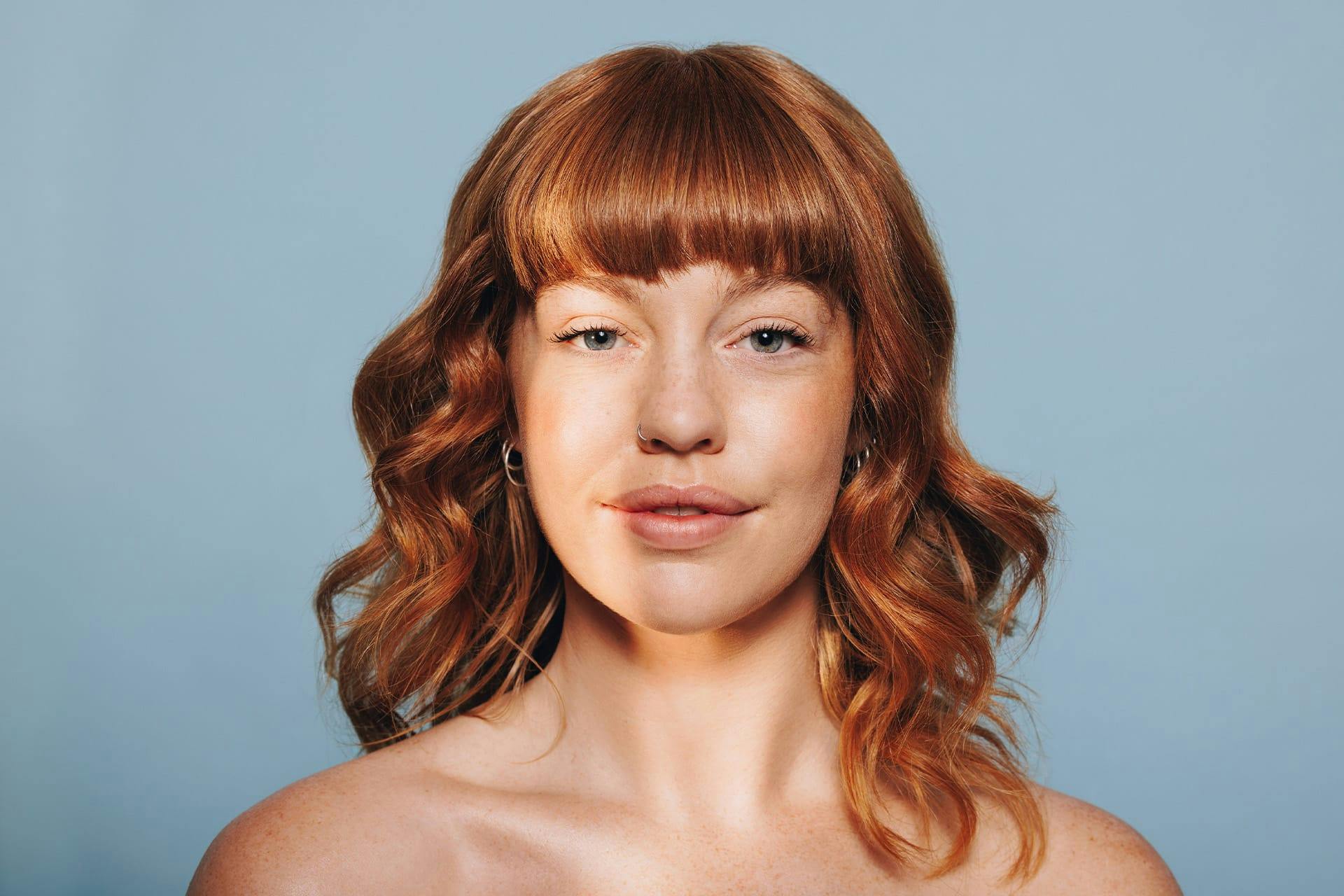 Redhead smiling