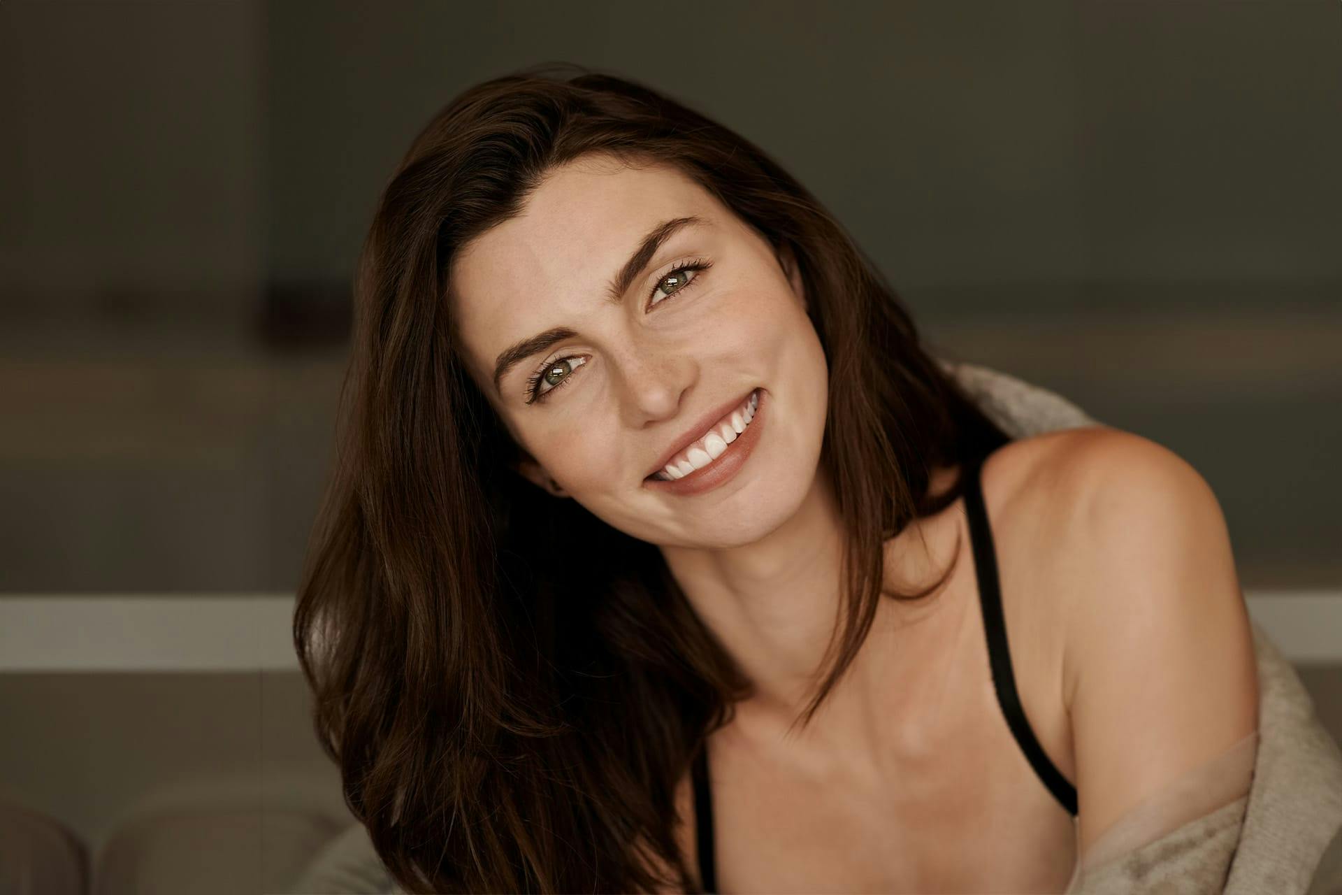 Woman smiling