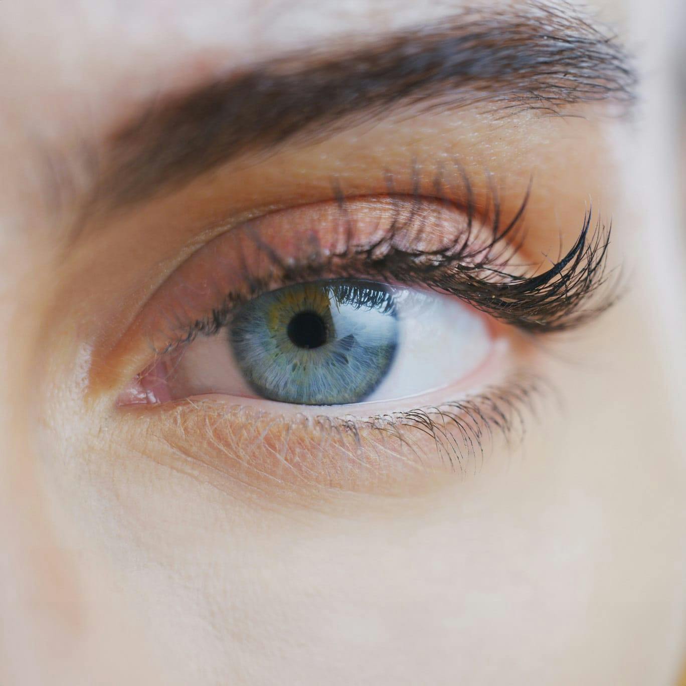 Woman's eye with long lashes