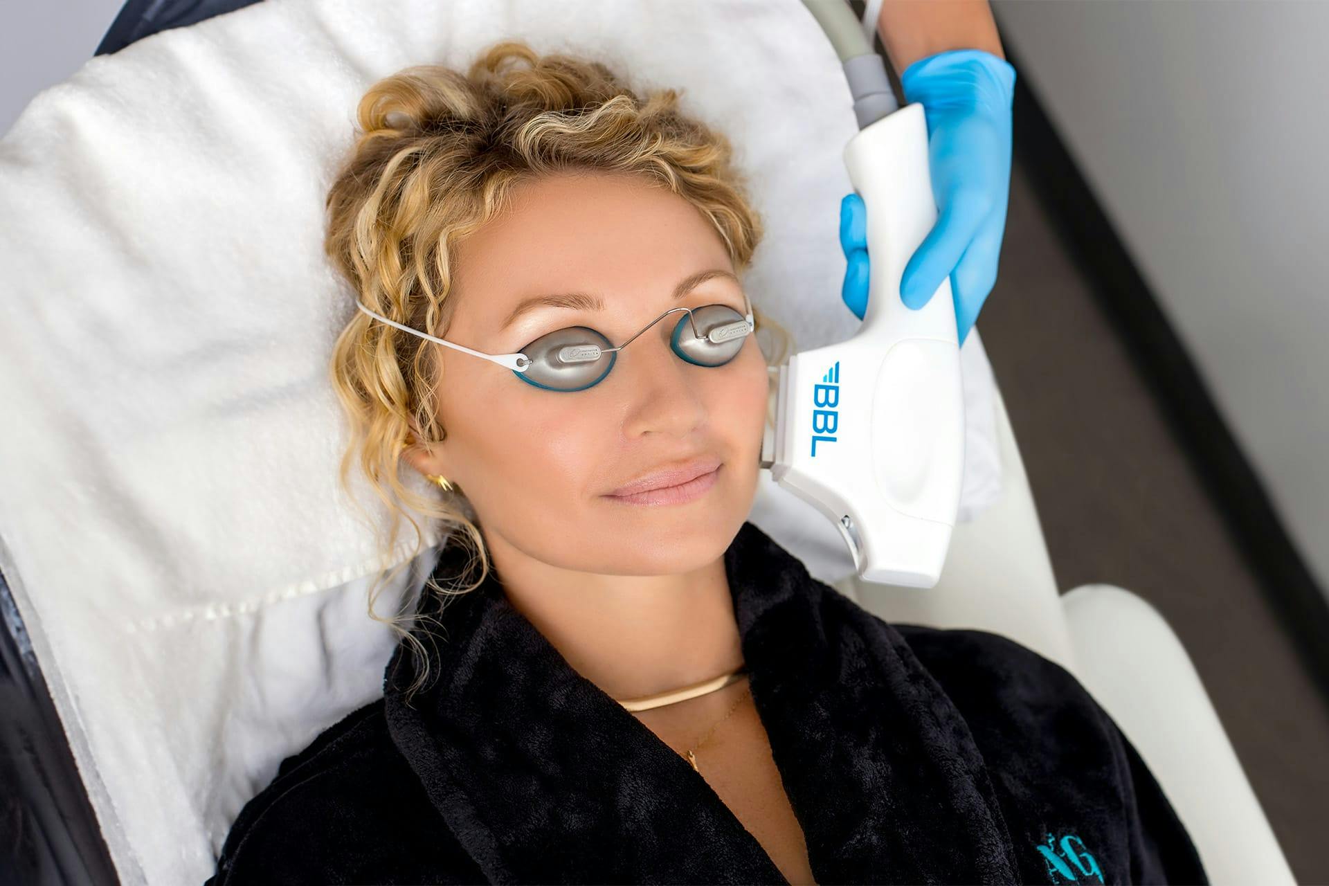 Patient receiving BBL treatment