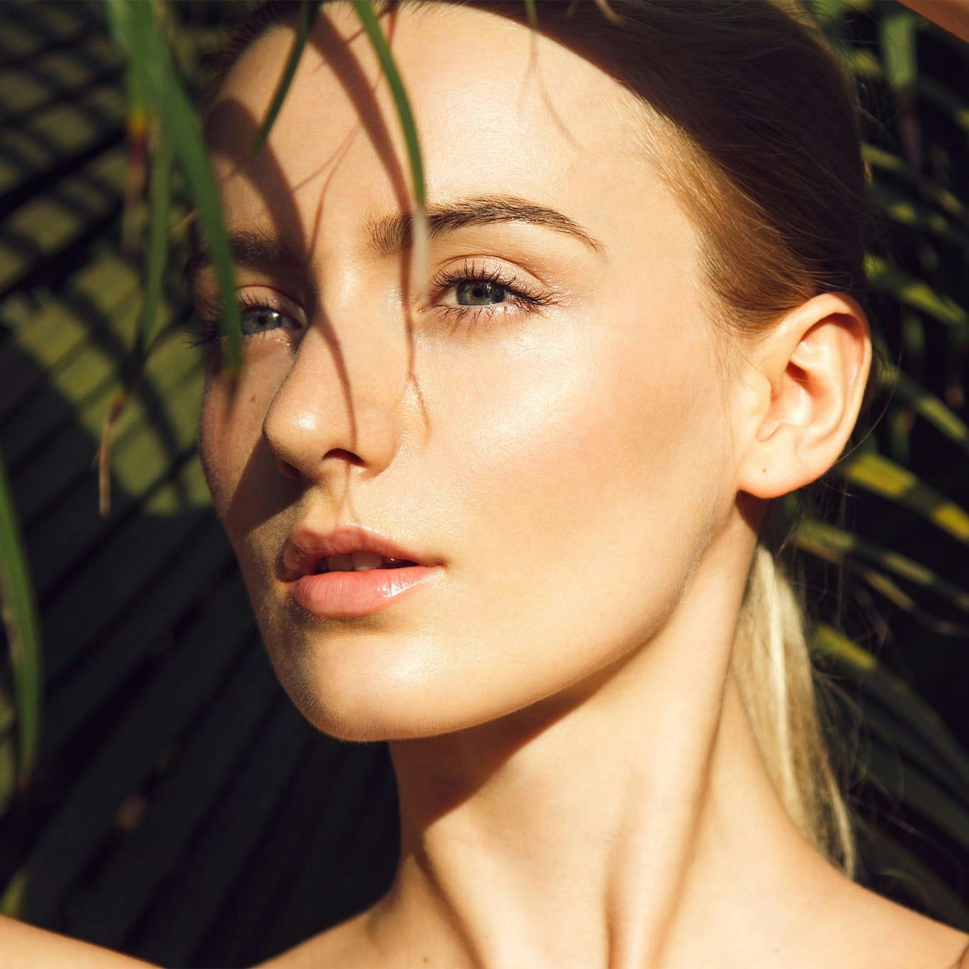 Smiling woman with short hair