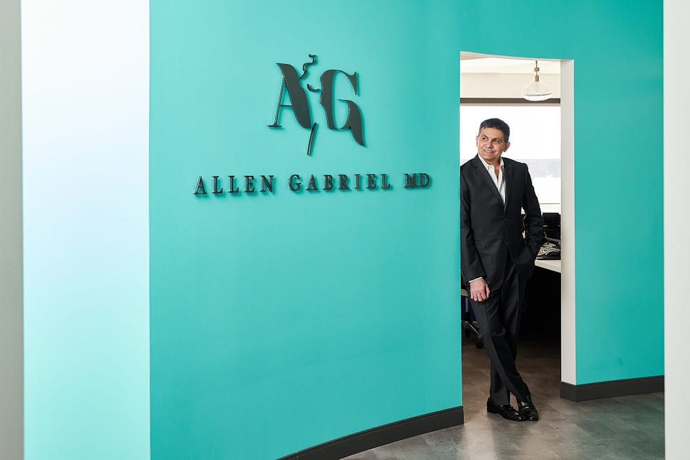 Dr. Gabriel in doorway