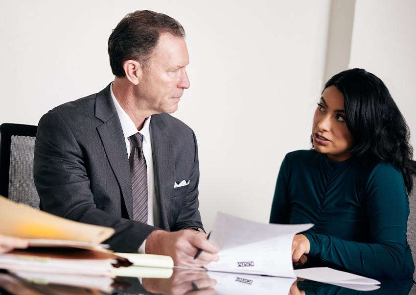 Douglas N. Silverstein with client