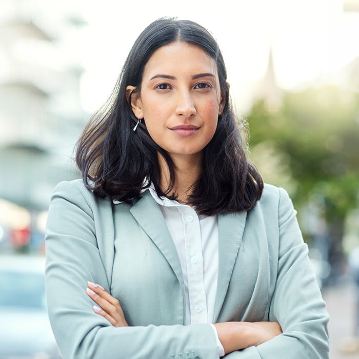 woman with arms crossed