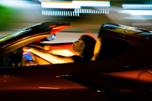 a close up of a car