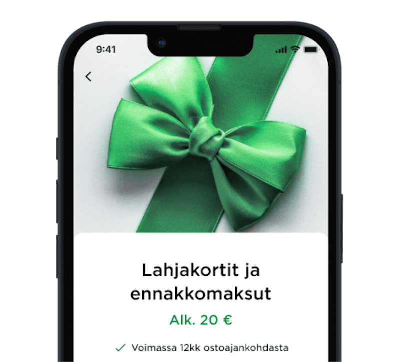 Mehiläisen lahjakortit ja ennakkomaksut Oma Mehiläinen sovelluksessa