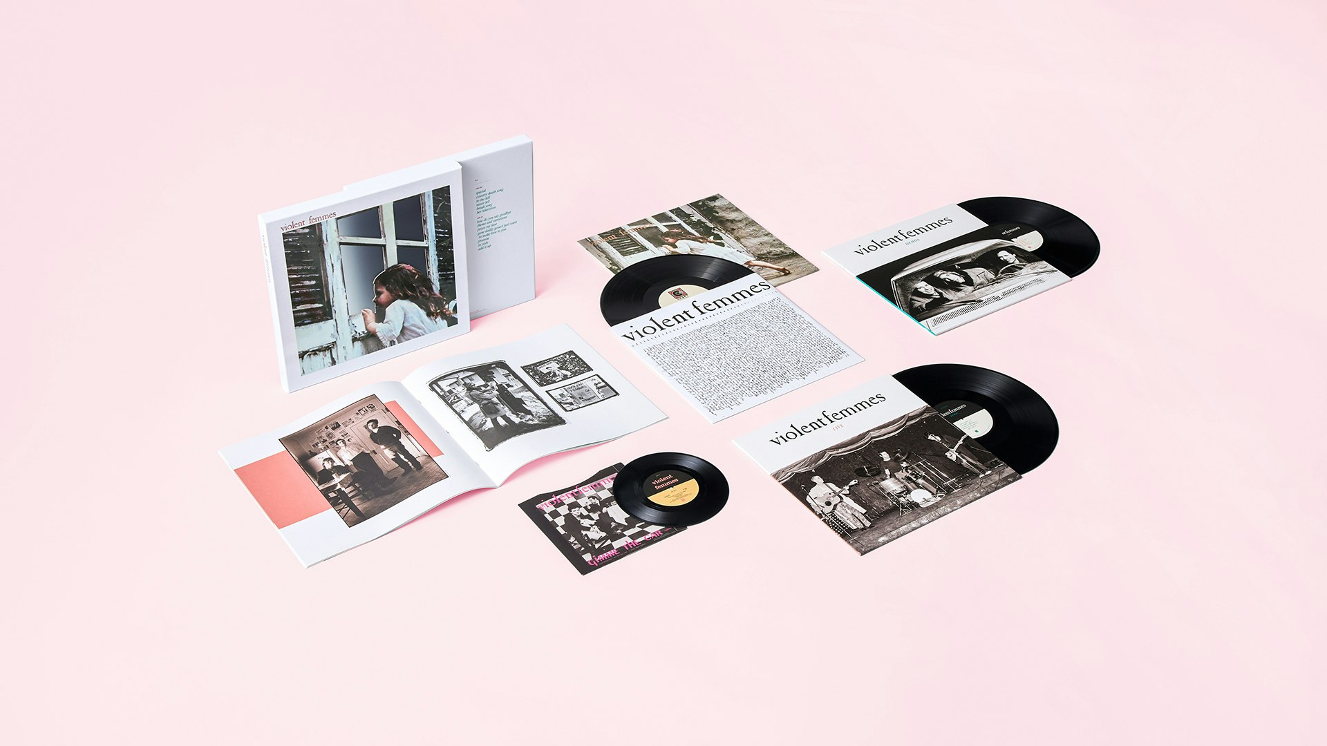 Various print and vinyl components from Violent Femmes box set