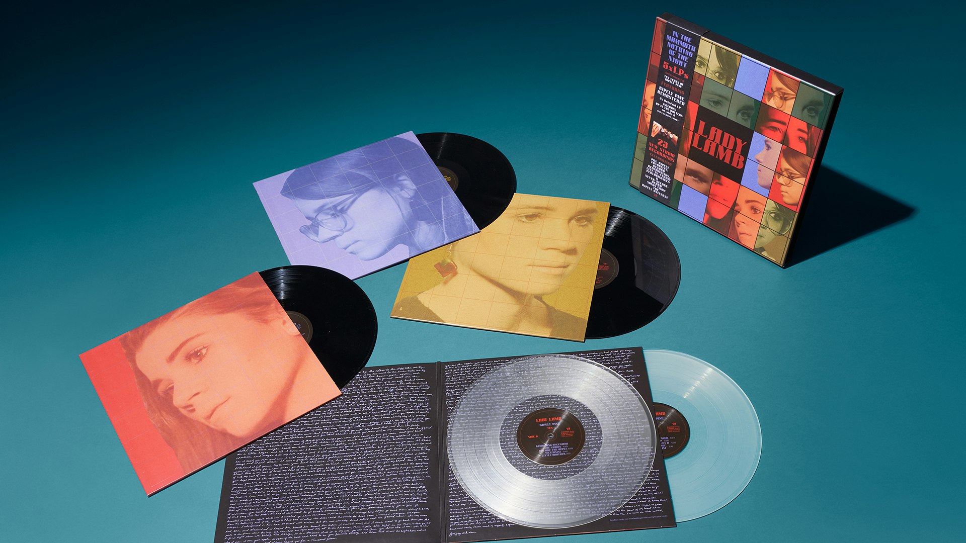 Lady Lamb vinyl boxset alongside the vinyl record contents