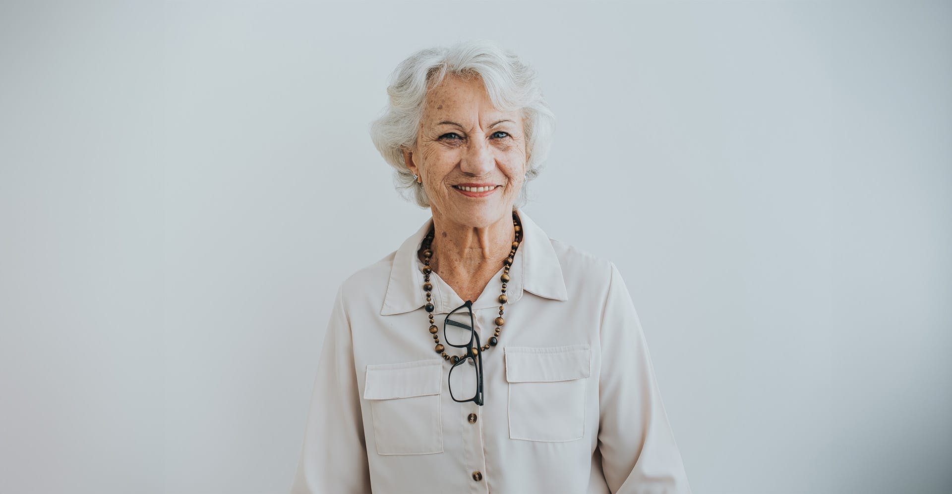 older woman smiling