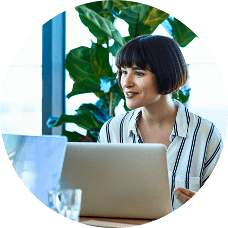 Picture of woman on laptop
