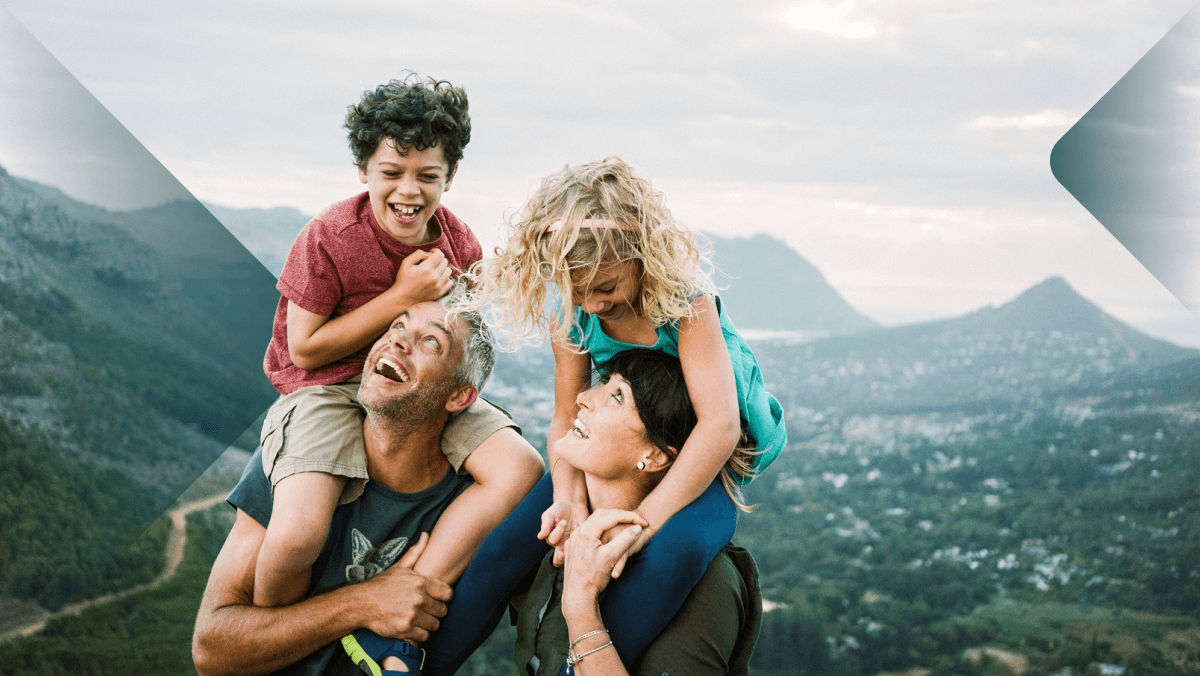 Thriving family covered by health support