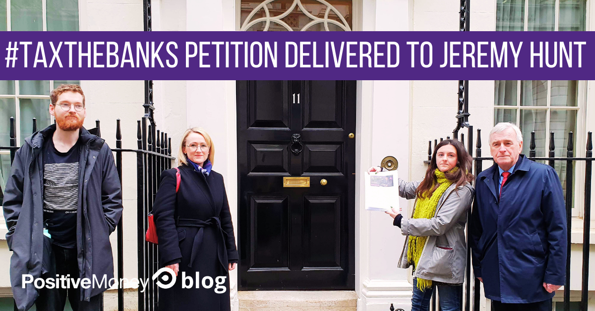 #TaxTheBanks petition delivered to Jeremy Hunt