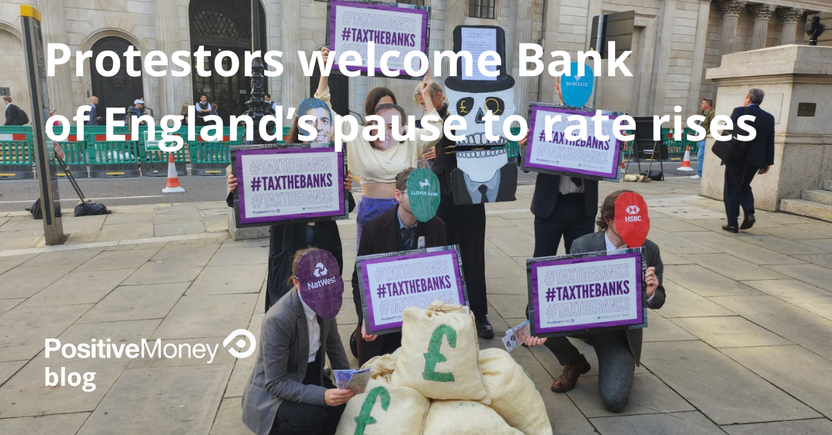 Protesters welcome Bank of England&#8217;s pause to rate rises