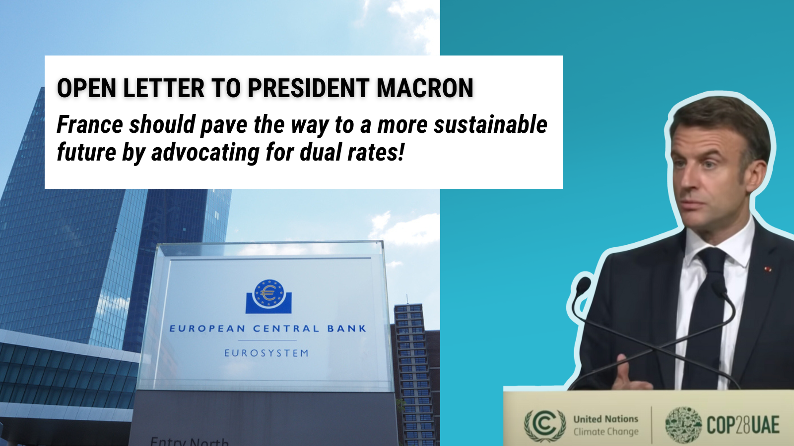 Open letter to Macron: France should pave the way to a greener future by advocating for dual rates