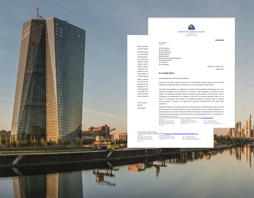 ECB admits possible role in climate change but doesn’t put words into action