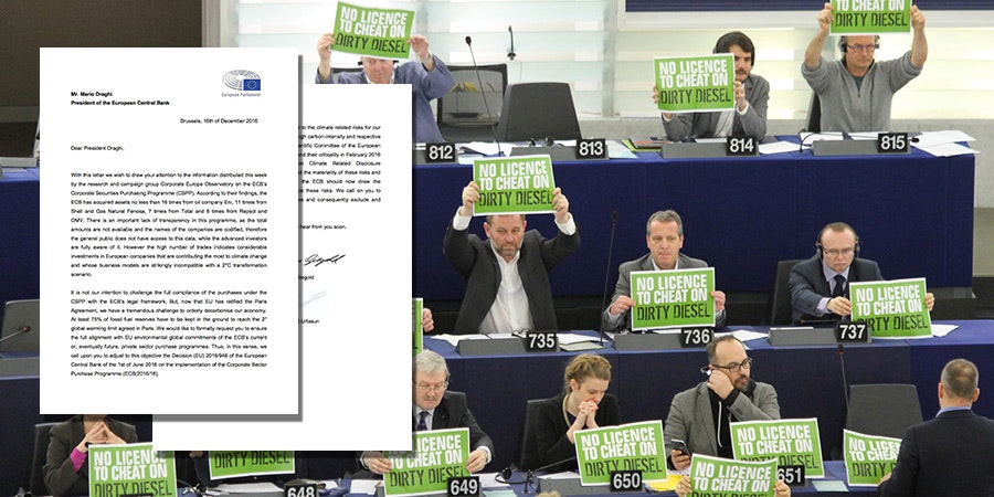 Green MEPs urge the ECB to stop financing environmentally harmful multinationals