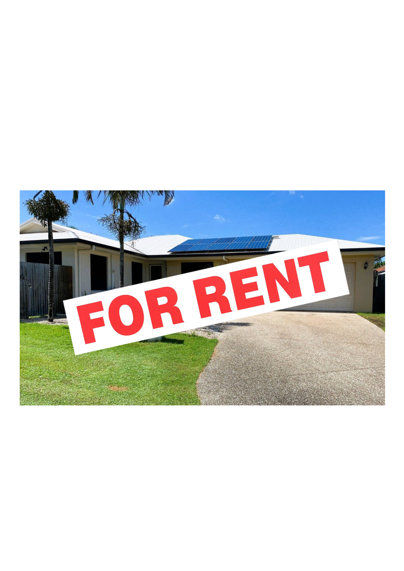 House in Mackay with for rent in front of it.