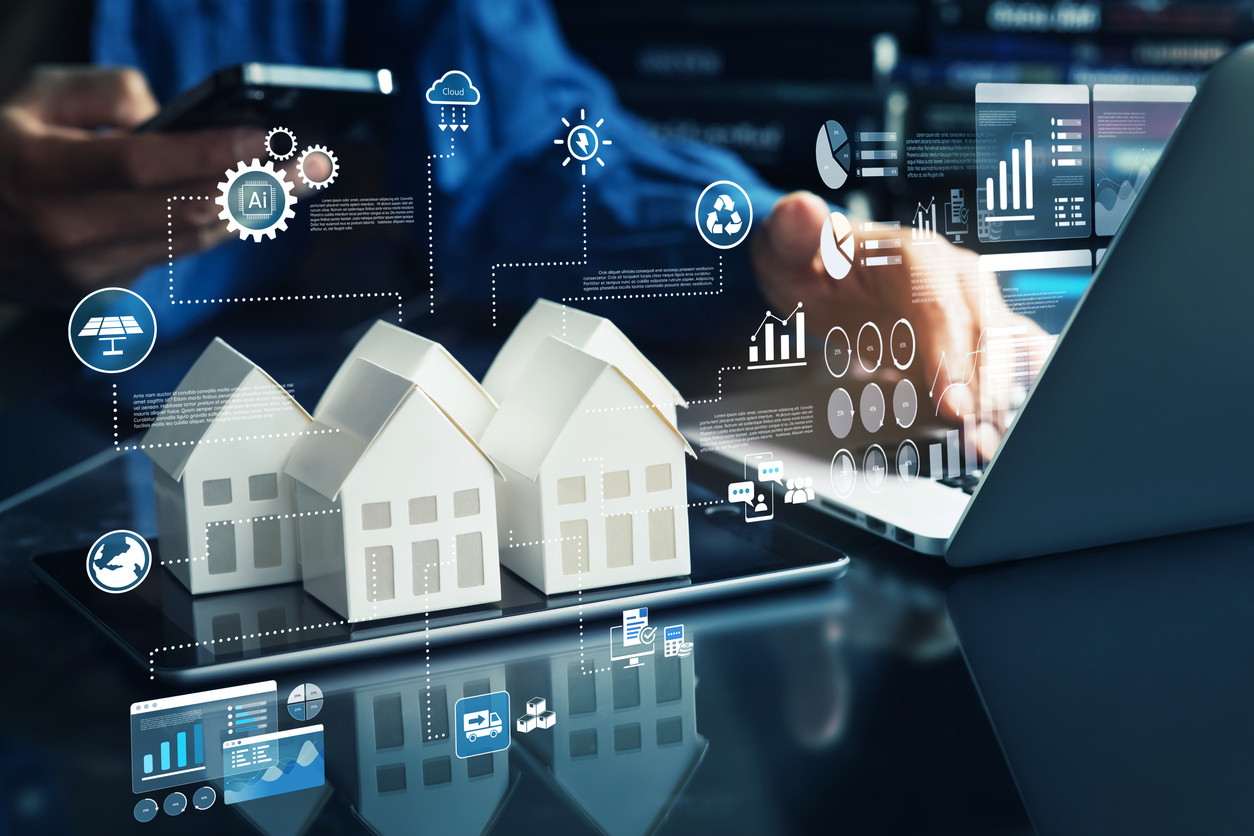 Property Market with AI around it and other images regarding updates.