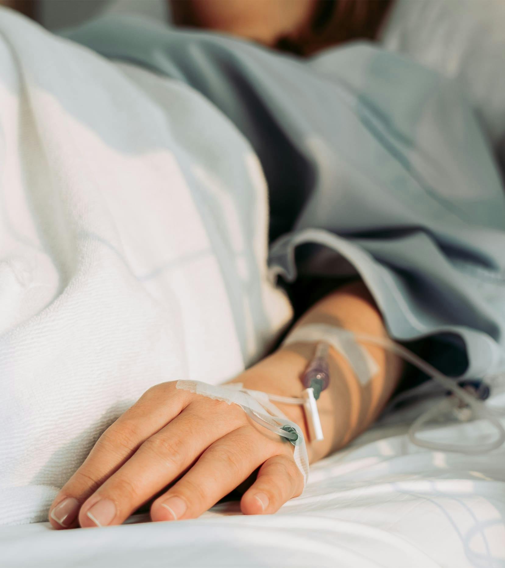 hospital patient in bed