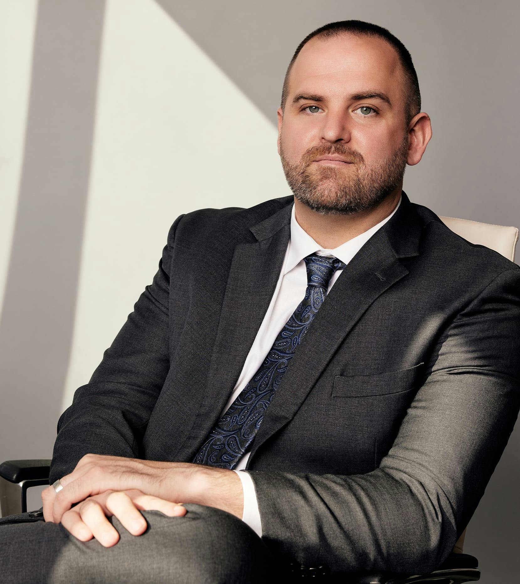 Matt McCoy in office chair