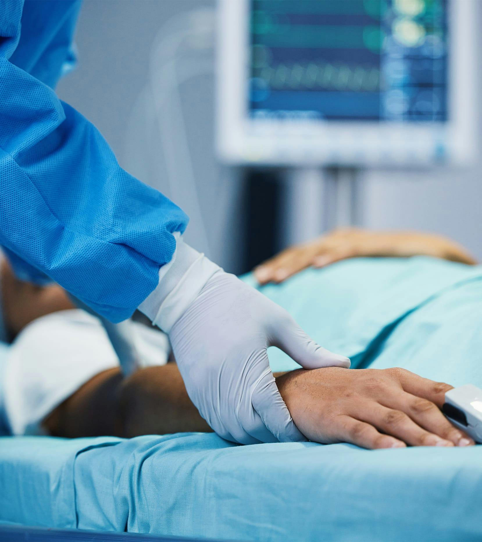 patient in hospital bed