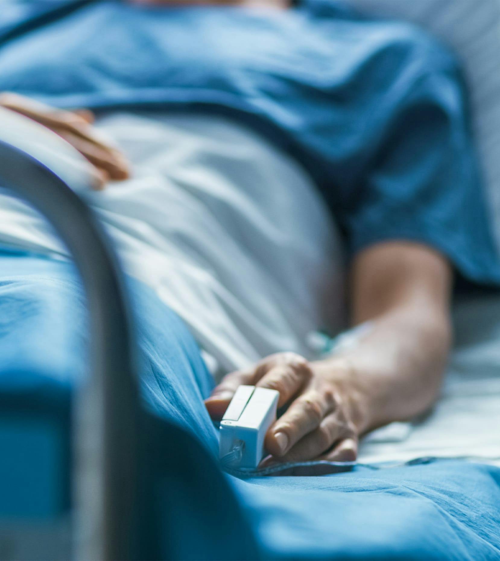 patient in hospital bed