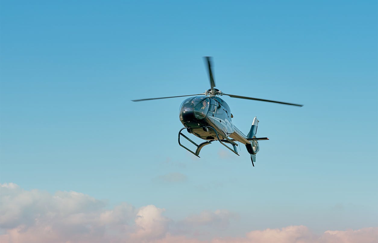 flying helicopter