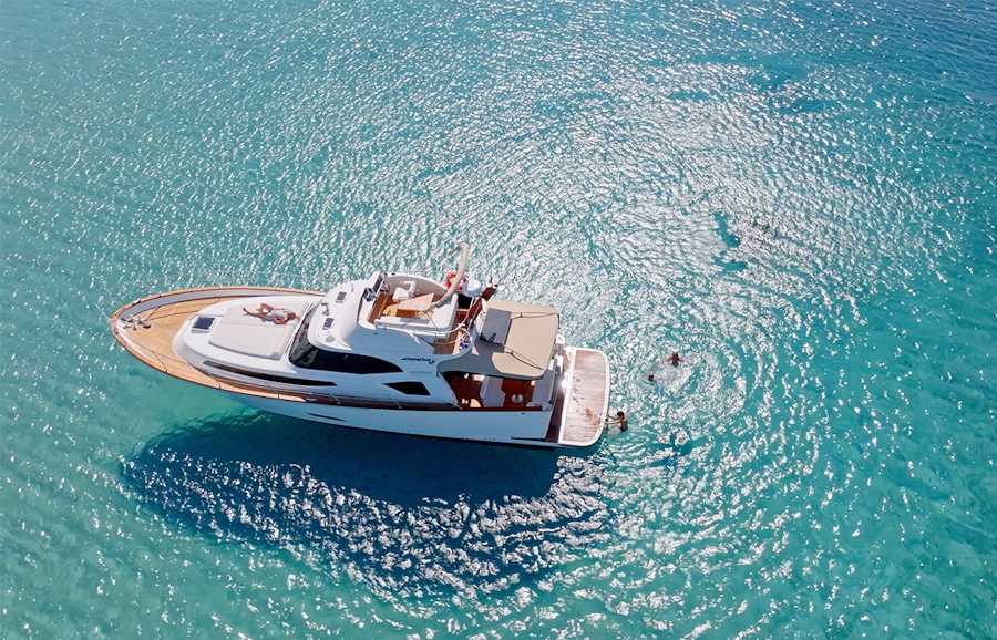 boat in tropical water