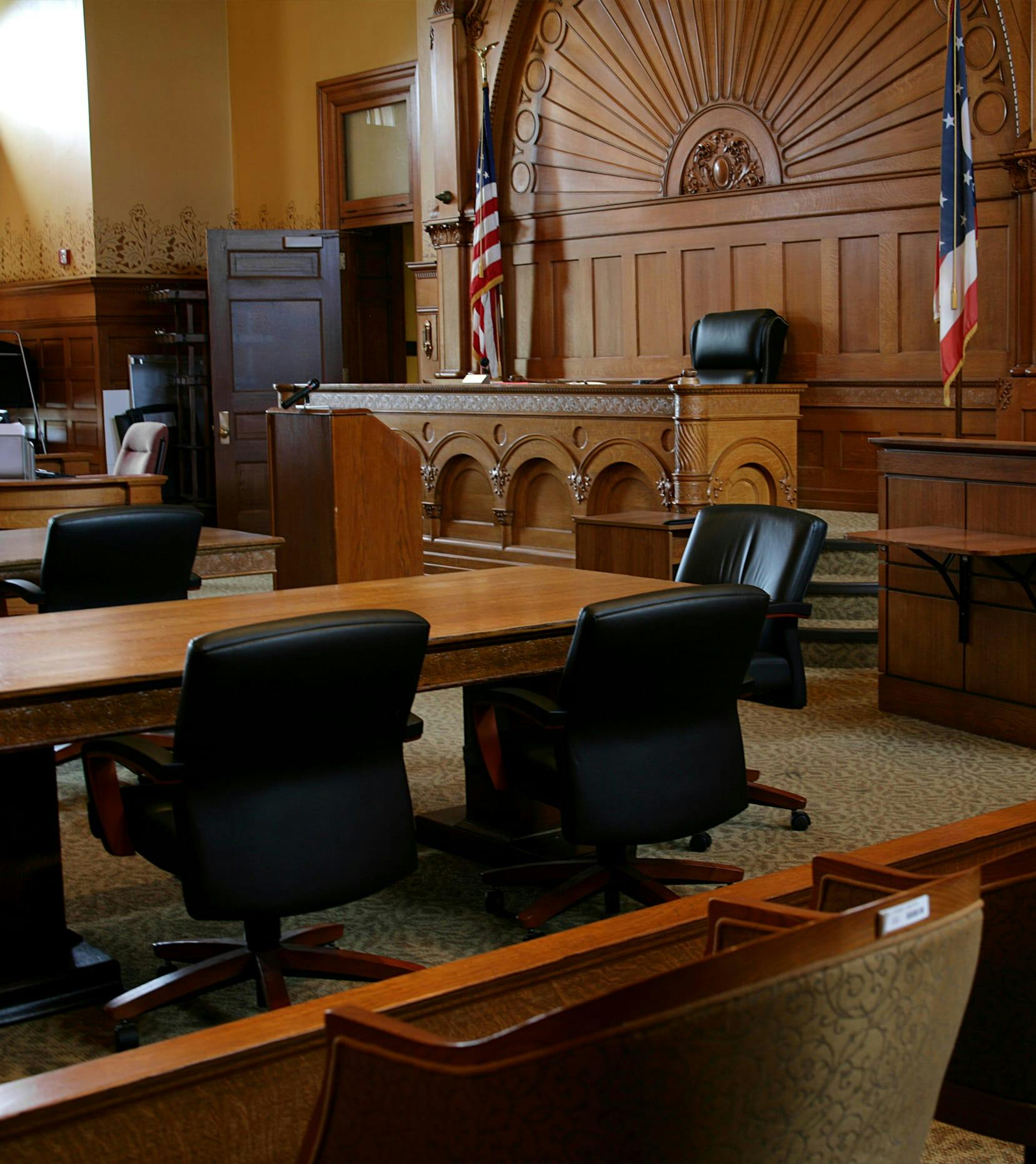 inside courtroom