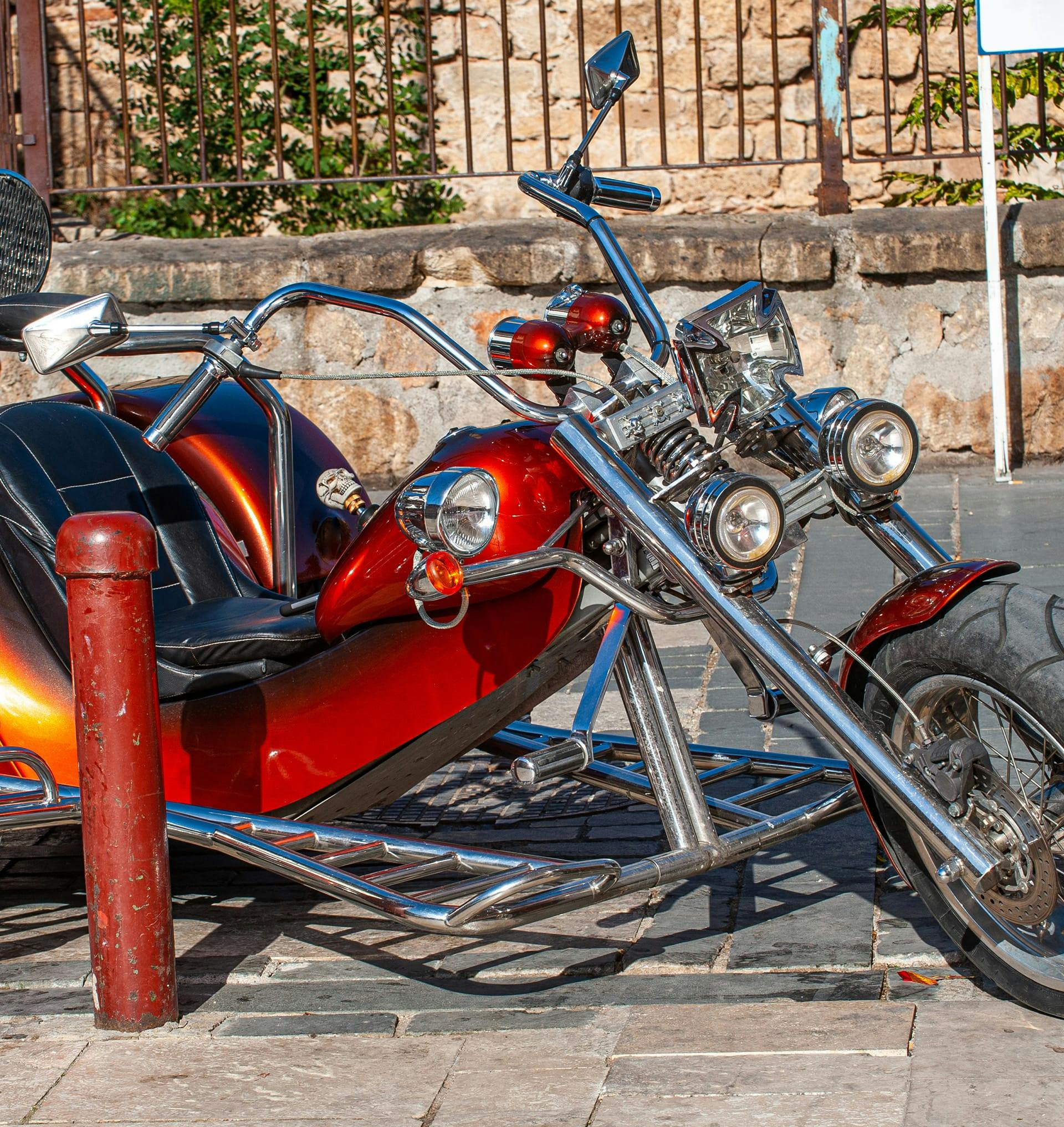 parked motorcycle