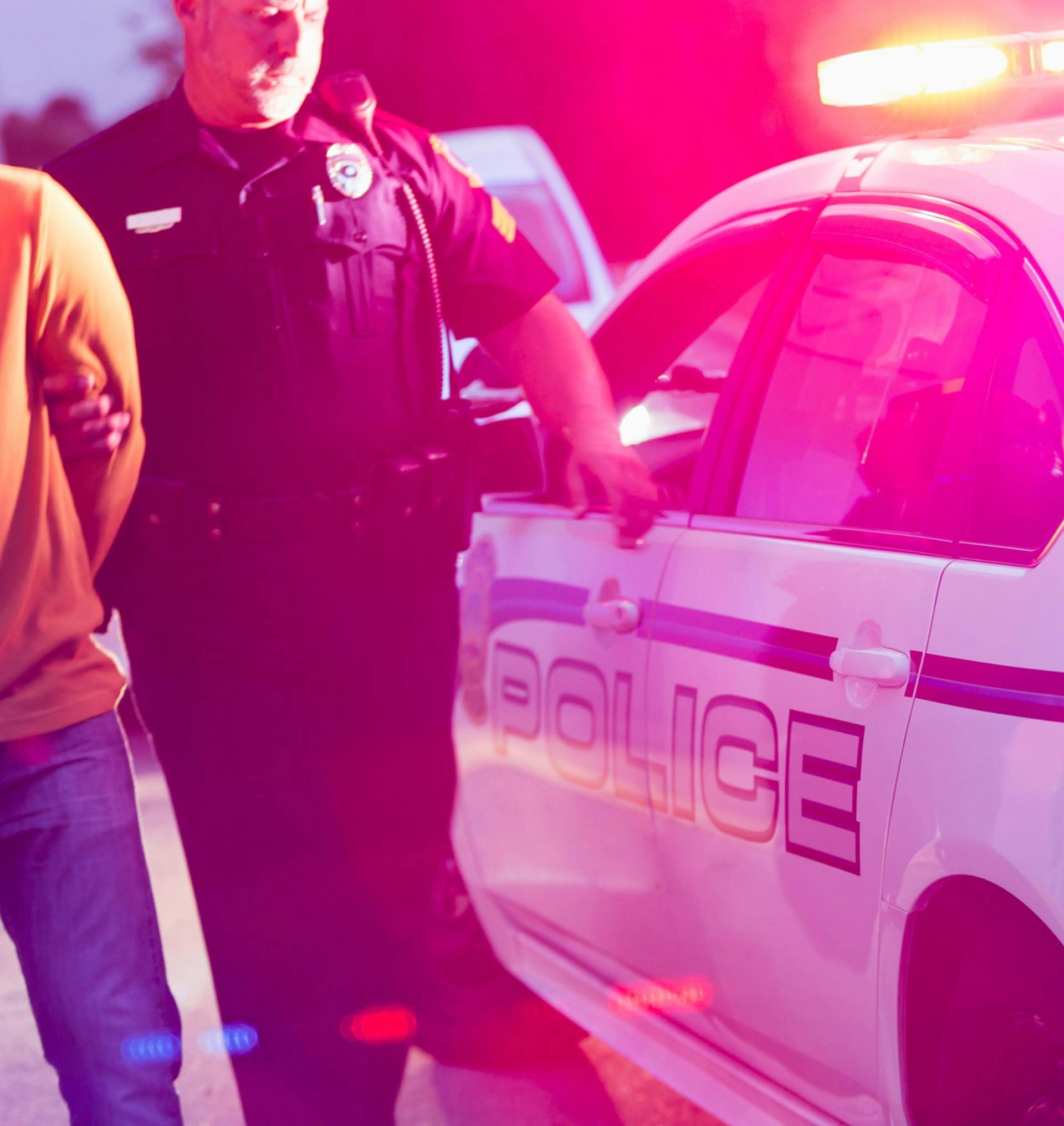 police officer arresting someone