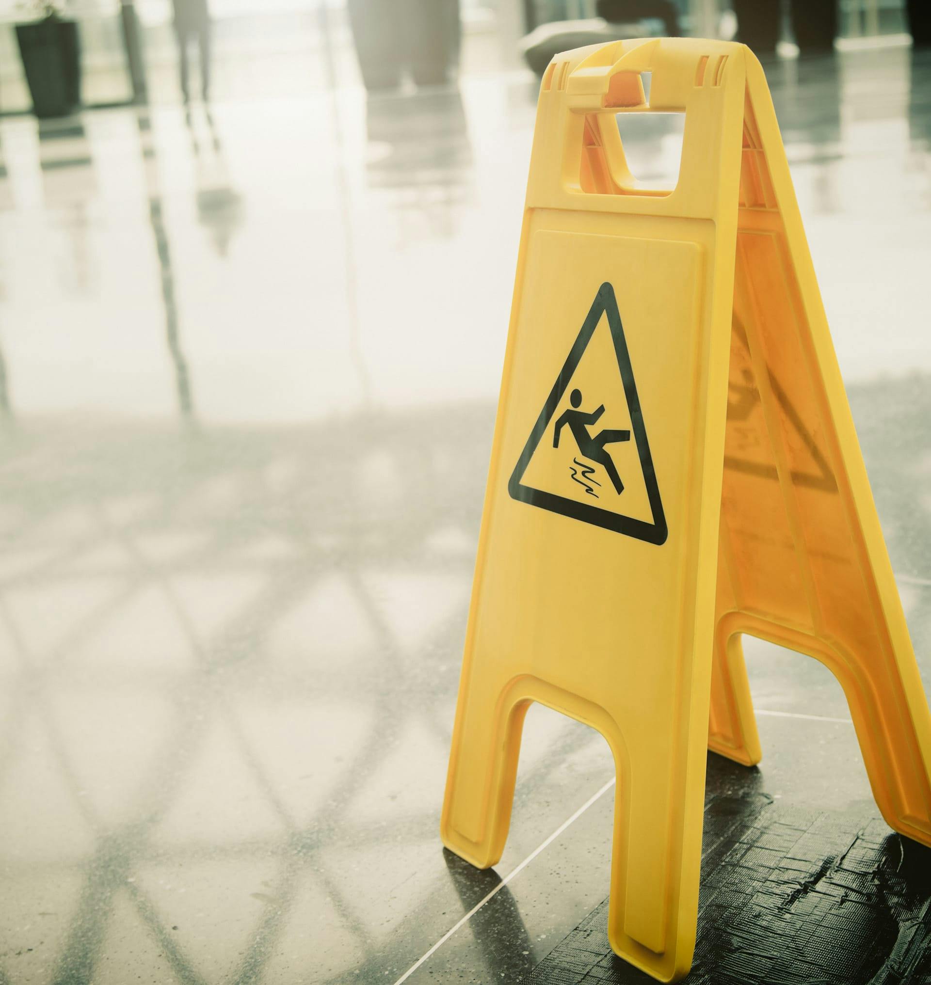 wet floor and slip and fall sign