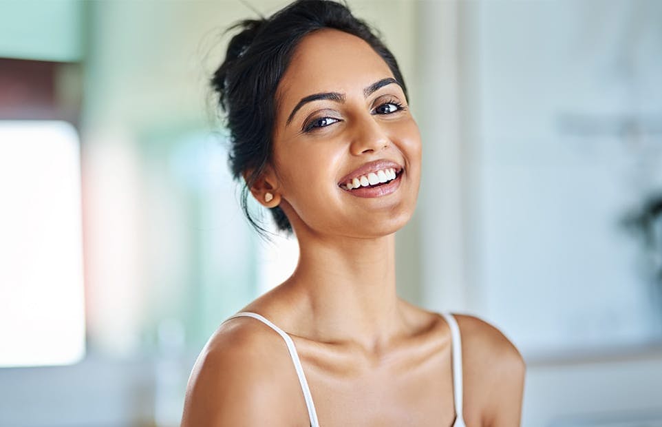 Woman smiling