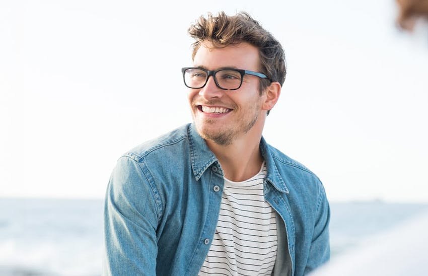 Smiling man outdoors