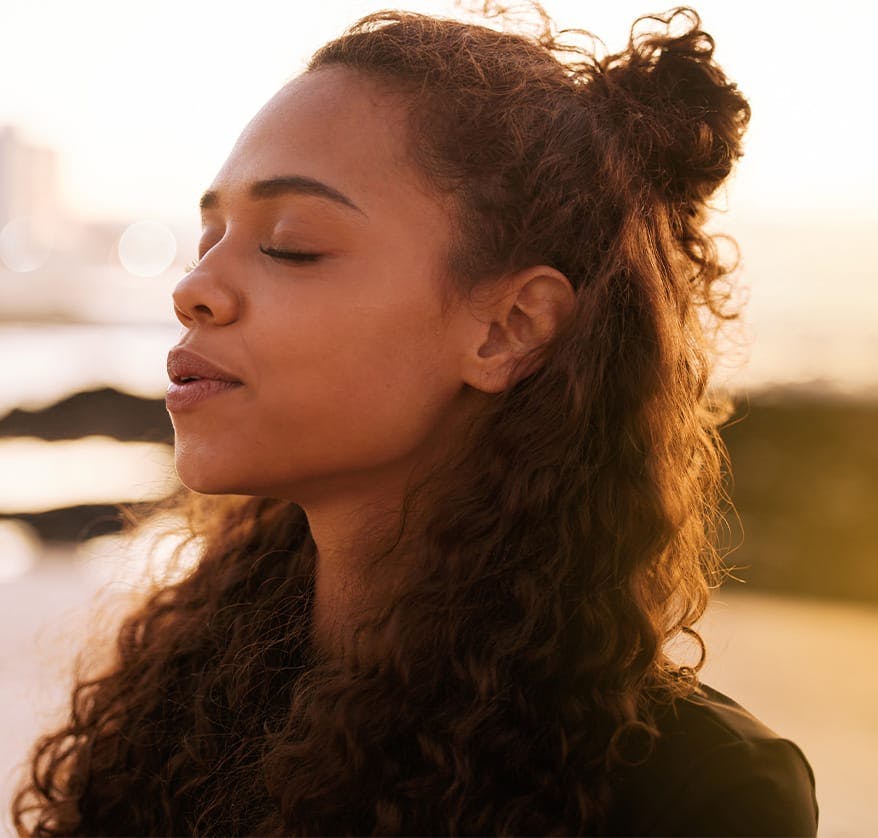 Woman enjoying the sun