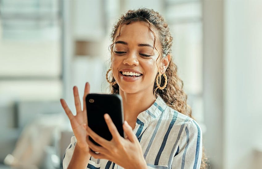 woman on a cell phone
