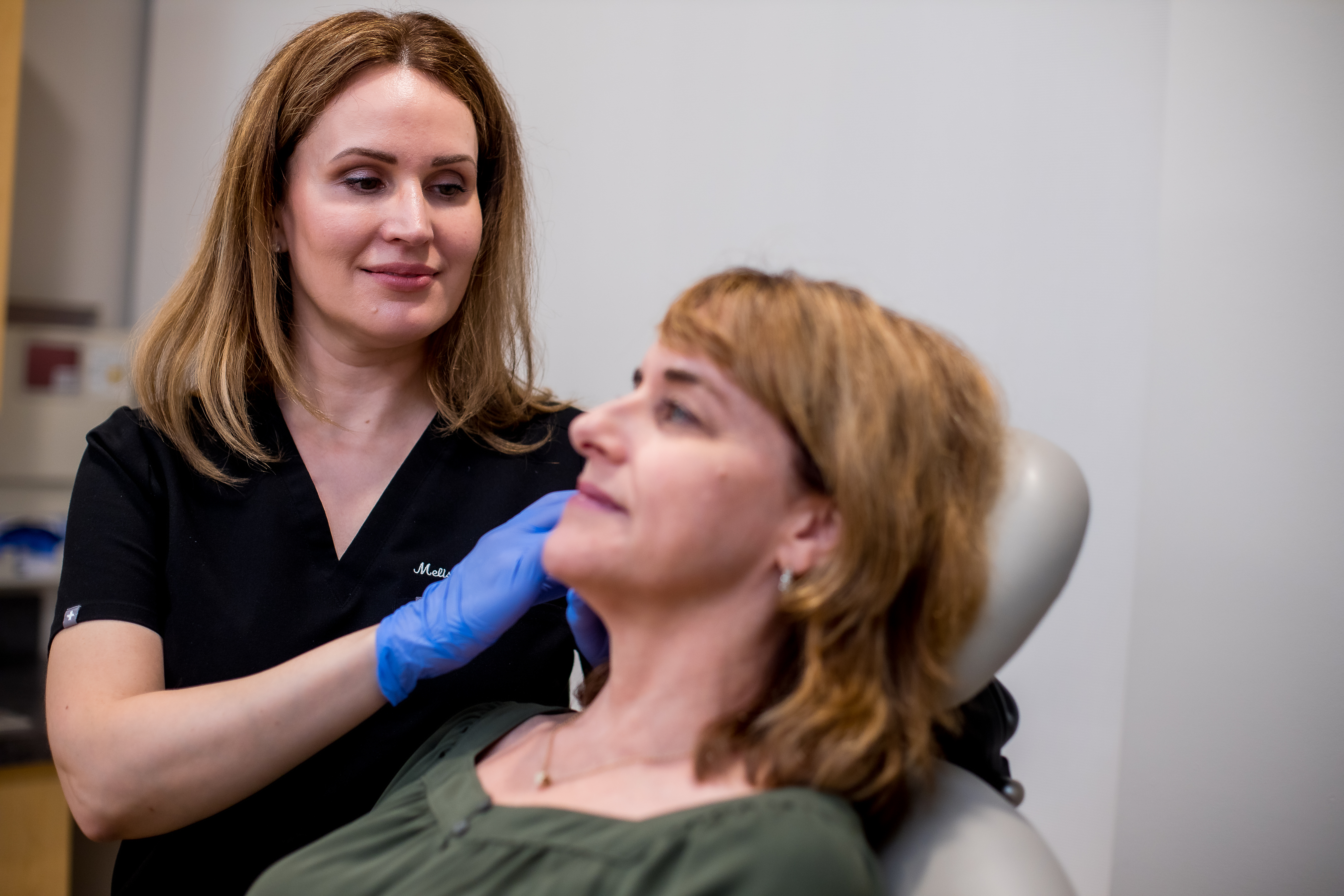 Melissa Michelon with patient