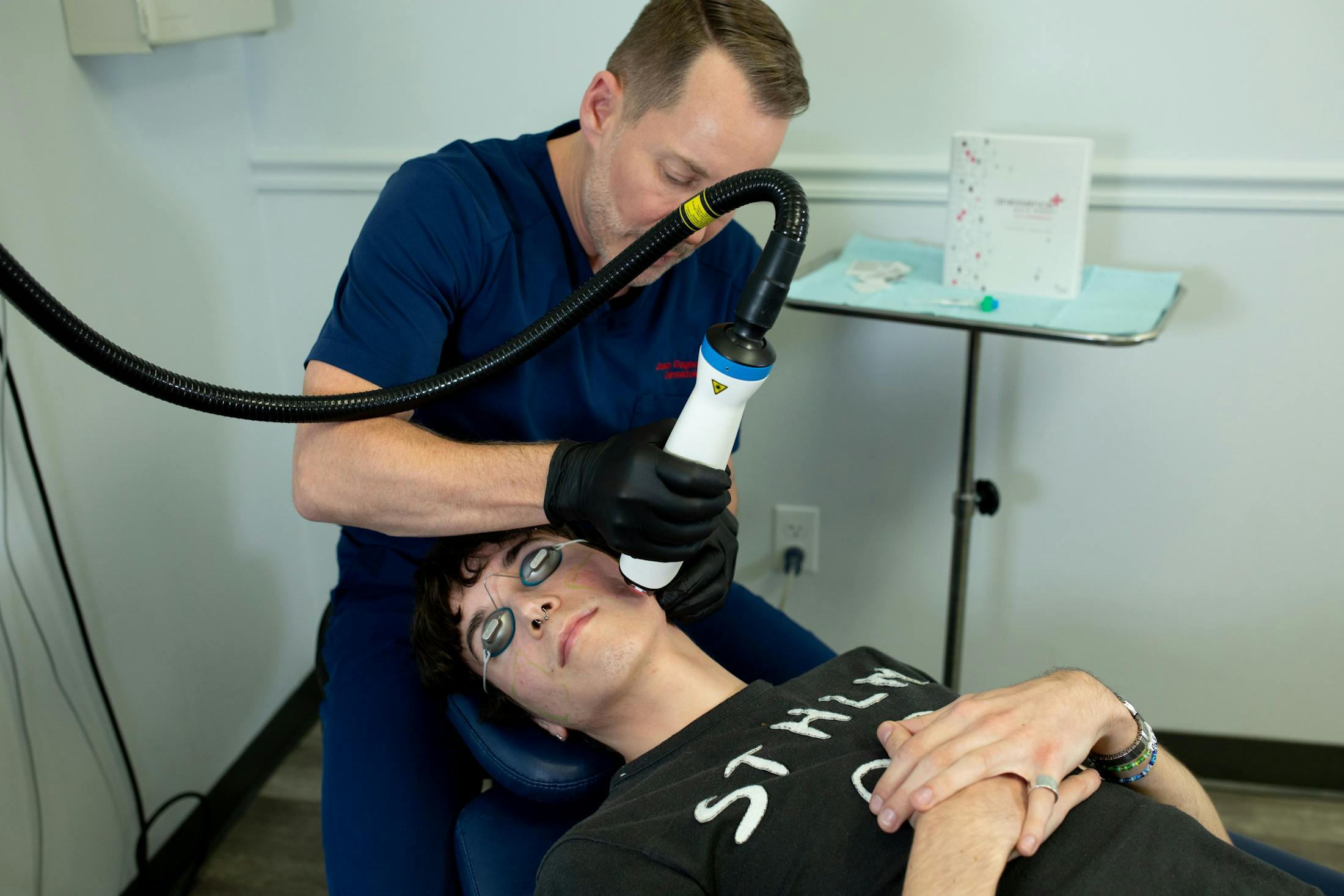 Dr. Gagnon with patient