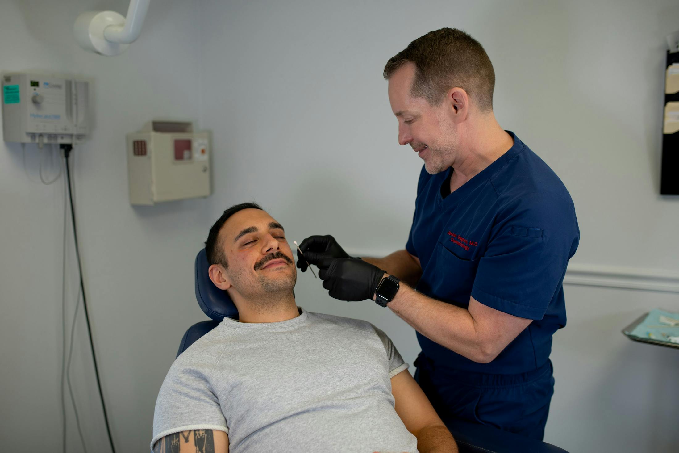 Dr. Gagnon with male patient