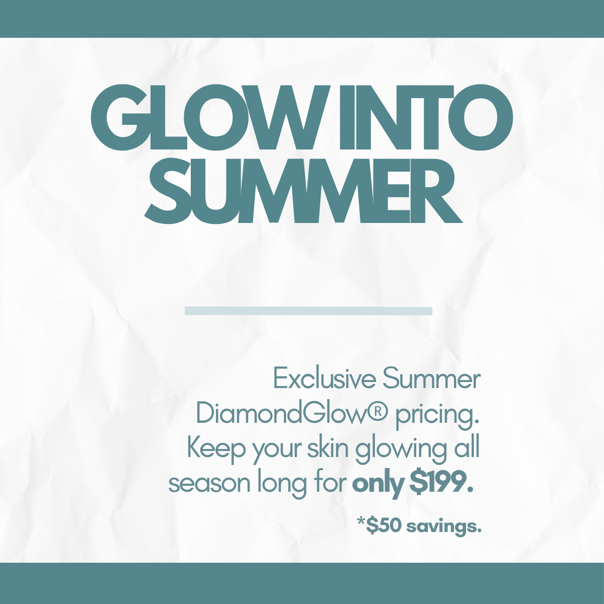Glow into Summer advertisement