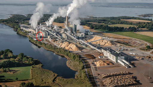 A bird's eye view of the Sodra Once More pulp mill